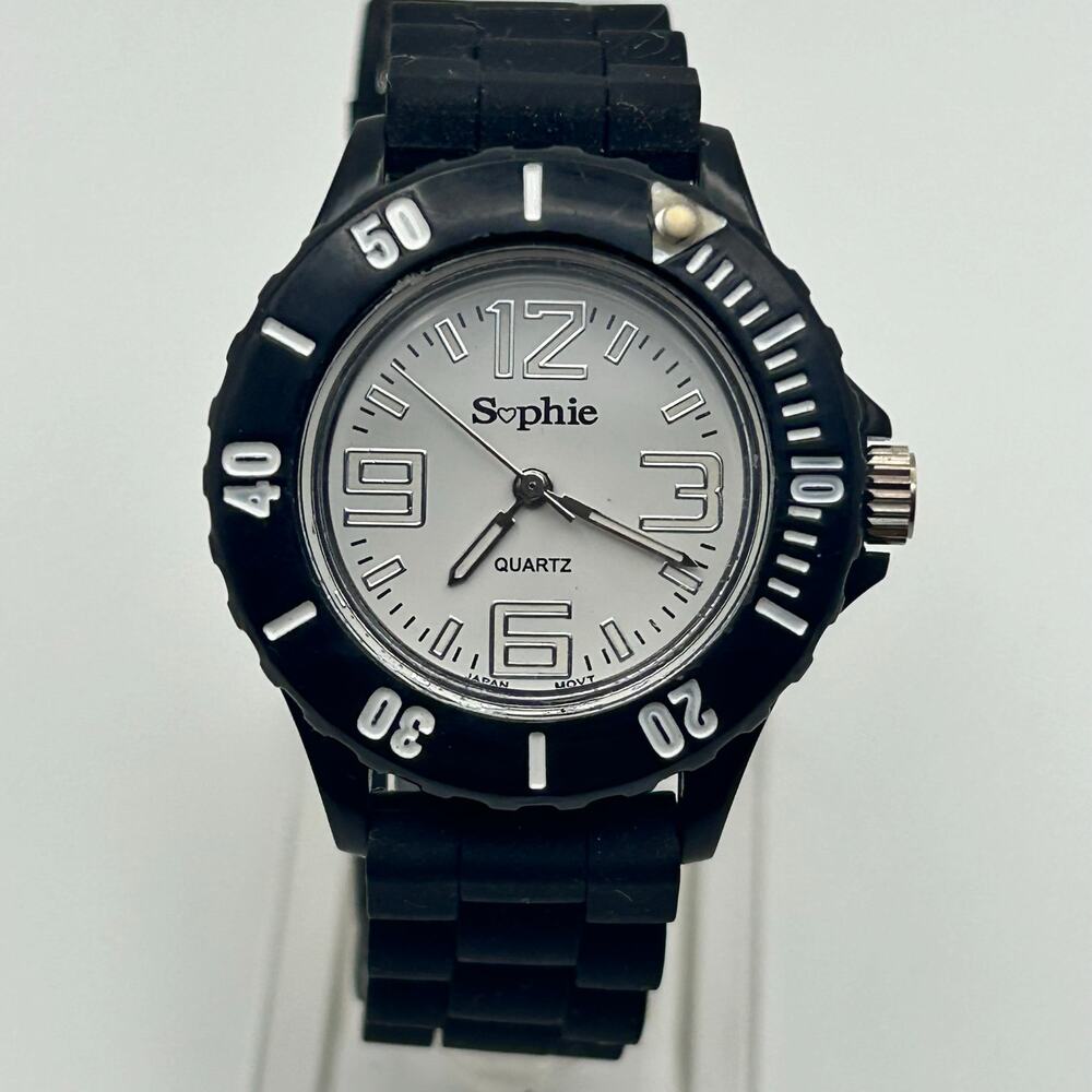 Sophie White Dial Women’s Quartz Watch, Black 35mm Working